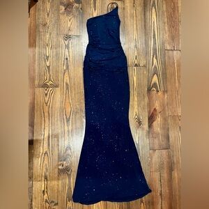 Windsor Midnight Blue One-Shoulder Mermaid Dress